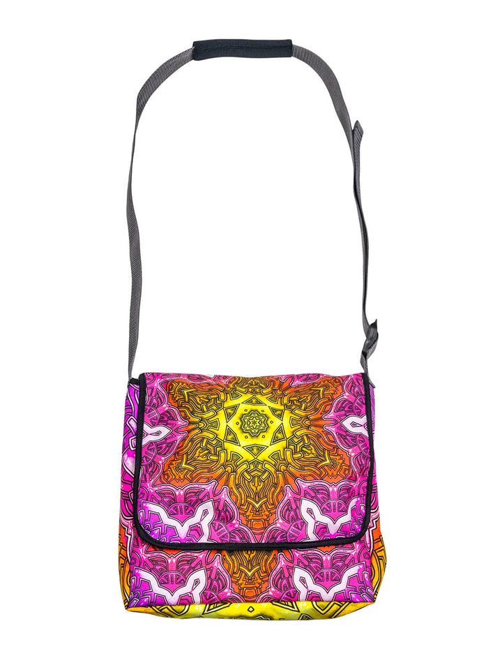 PSYWORK Schwarzlicht Umhänge Tragetasche Neon Shining Star Neon UV-aktiv wasserabweisend