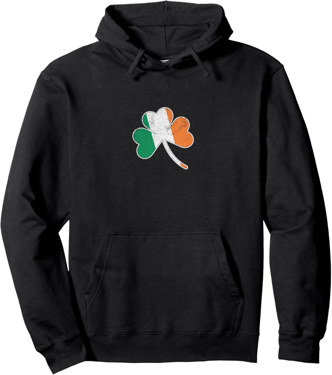 Ireland Flag Shamrock Pullover Hoodie
