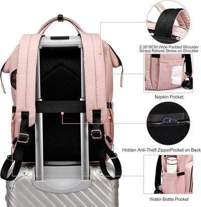 Laptop-Rucksack für Frauen, Arbeit Business Travel Computer Taschen, Lehrer Rucksack für Frauen, ges