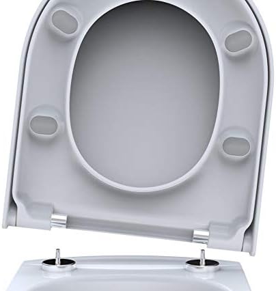 WC-Sitz für Duravit STARCK 3 mit Absenkautomatik SoftClose D-Form Edelstahlscharnier antibakterielle