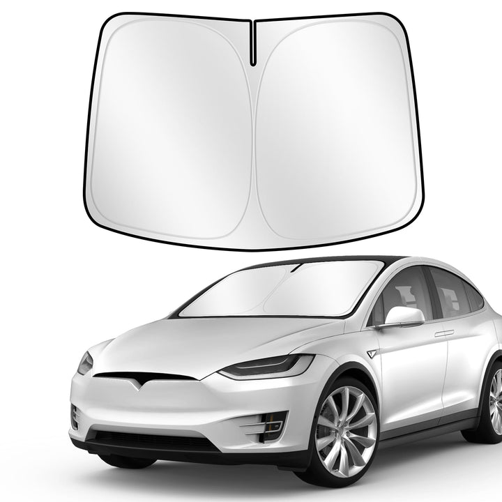 ZATOOTO Sonnenschutz Auto Frontscheibe für Tesla Model Y Model 3,Faltbar | Windschutzscheibe Sonnens