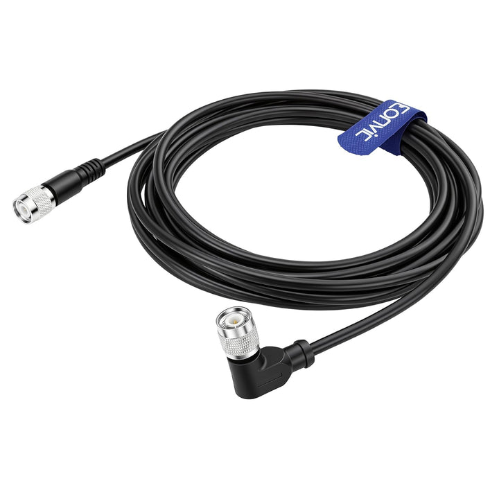 Eonvic GPS Antennenkabel schwarz TNC auf TNC 90 Grad flexibles Koaxialkabel RG223 für GNSS/GPS-Empfä