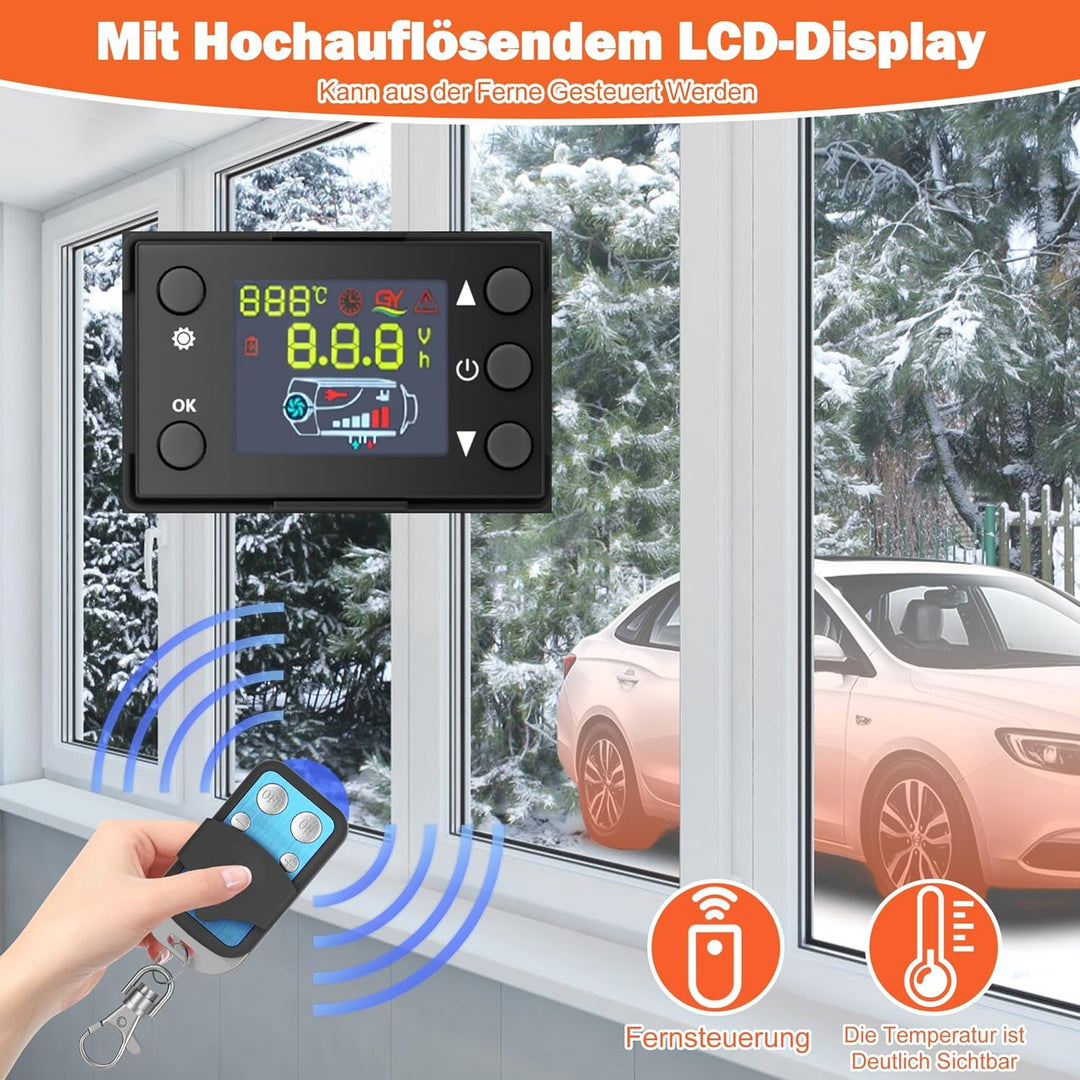 UISEBRT 8KW Standheizung Diesel Lufterhitzer 12V, Air Diesel Heizung Dieselheizung mit Schalldämpfer