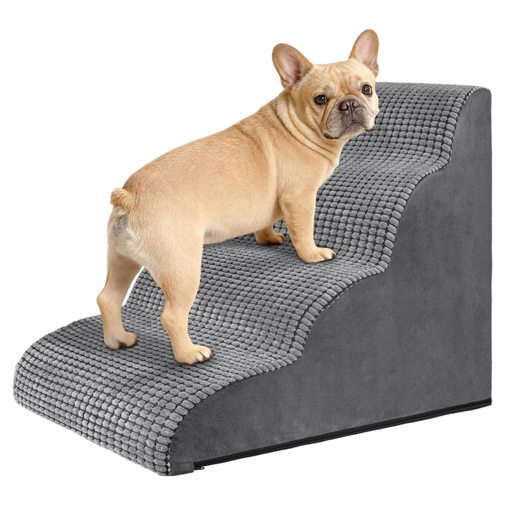 Hundetreppe für Kleine Hunde 50 cm Hoch, Haustiertreppe für Bett und Sofa aus Hochdichtem Schwamm, H