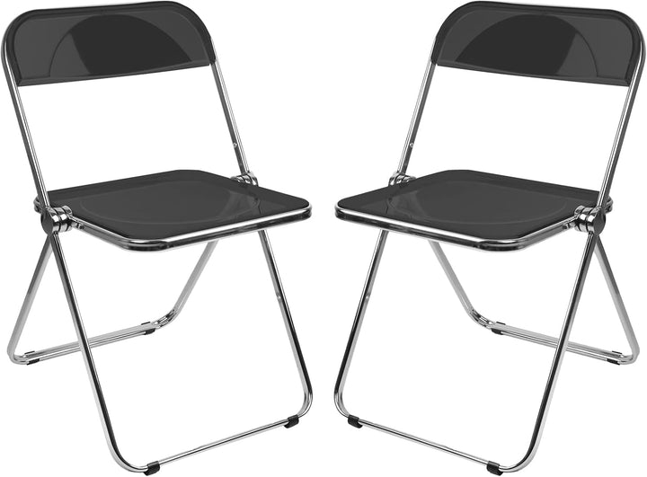 Esszimmerstühle 1er Set, Klappstuhl Stapelbarer, Acryl-Klappstühle, Küchenstuhl Mit Metallgestell, E