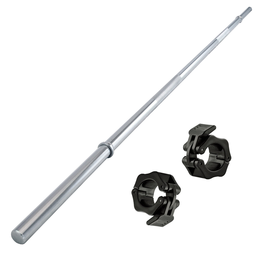 POWER-XTREME Langhantelstange 30mm Hantelstange | 180cm | mit Kompressionsverschlüssen | glatte Aufn