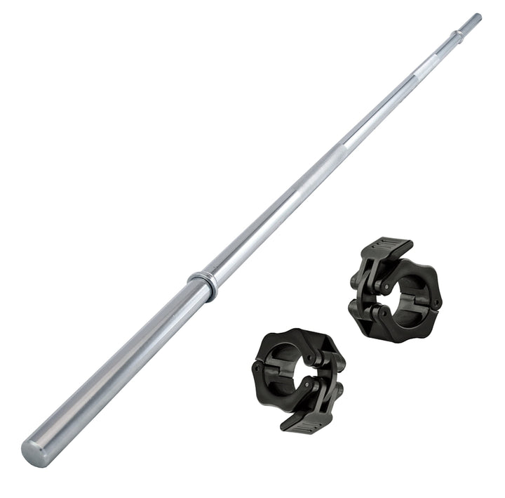POWER-XTREME Langhantelstange 30mm Hantelstange | 180cm | mit Kompressionsverschlüssen | glatte Aufn