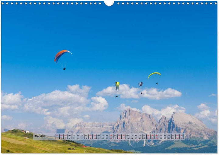 Paragliding - lautloses Schweben (Wandkalender 2026 DIN A3 quer), CALVENDO Monatskalender: Faszinier