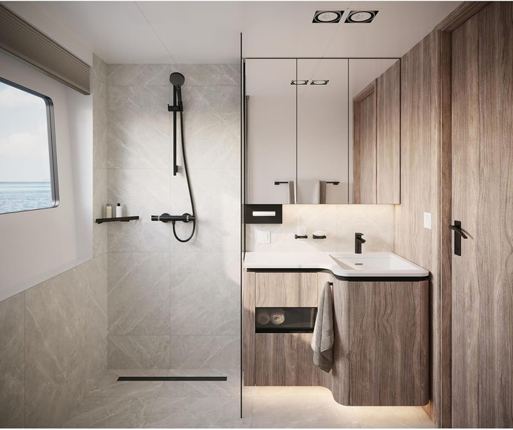 hansgrohe Ecostat Comfort - Duschthermostat Aufputz, Duscharmatur mit Sicherheitssperre (SafetyStop)