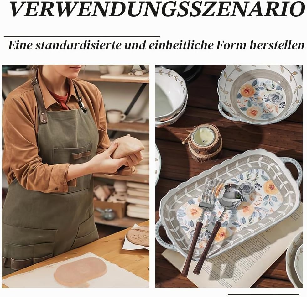 OLYCRAFT 3 Stück Ovale Töpferformen Für Ton Keramik Holz Töpferwerkzeuge Ton Trockenbrett Ovale Töpf