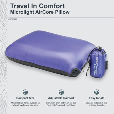 Cocoon Air-Core Pillow Hyperlight Grösse 28 cm x 38 cm black/dark blue