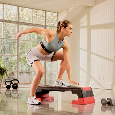 Reebok Fitness Mehrzweck-Schrittplattform für Aerobic, Krafttraining, für HIIT, Cardio, und allgemei