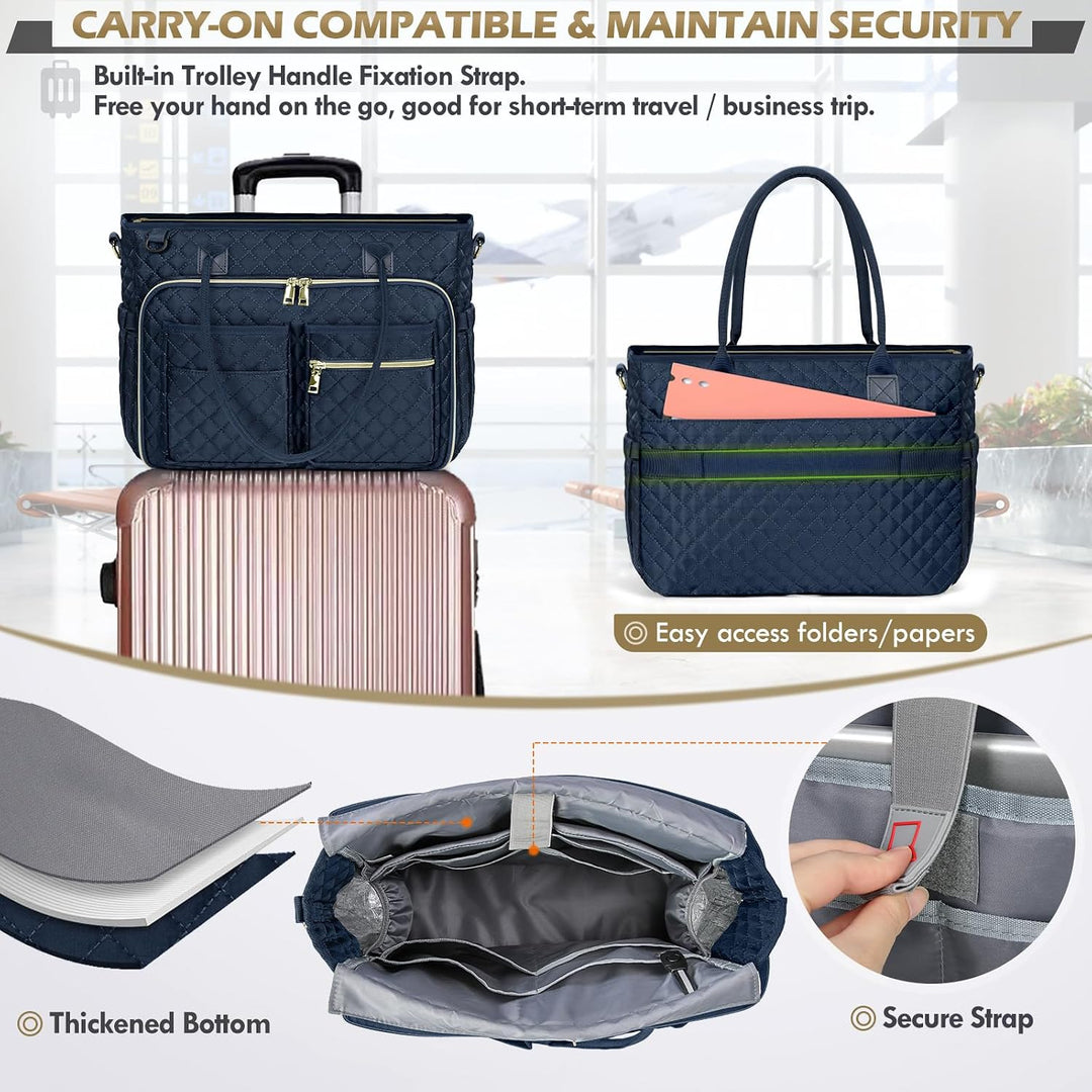 RAINSMORE Lehrertasche 15.6 Zoll Laptoptasche Damen Aktentasche mit Isolierter Tasche Arbeitstasche