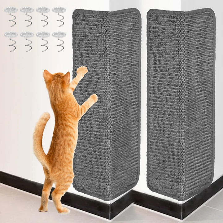 2 Stück Kratzwand für Katzen, Kratzmatte Katze Wand 50 x 25 cm, Eckenschutz Katze, Sisal Katzen Krat