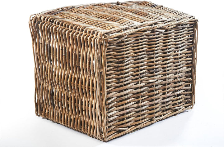 Kobolo Zeitungsständer Magazinsammler Zeitschriftenkorb aus Rattan - kubu Grey - 4 Fächer