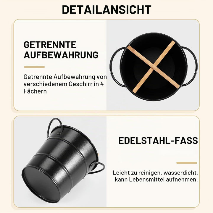 Multifunktionaler Küchen Utensilien Halter, Organizer für Besteck, Messer, Stäbchen &amp; Tools, Ablaufa