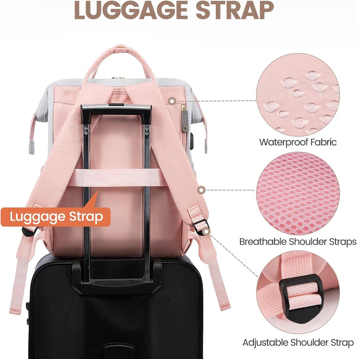 LOVEVOOK Rucksack Damen Gross Laptop Rucksäcke mit Laptopfach 17.3 Zoll Schulrucksack Mädchen Teenag