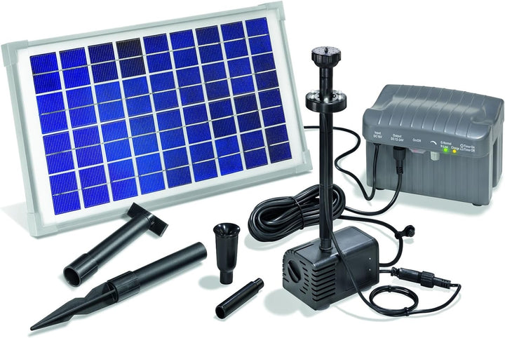 Esotec Napoli LED 101774 Solar-Pumpenset mit Beleuchtung, mit Akkuspeicher 750 l/h