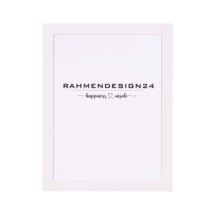 Rahmendesign24 Bilderrahmen Milano 70x90 Weiss (matt) Fotorahmen, Wechselrahmen, Posterrahmen, Puzzl