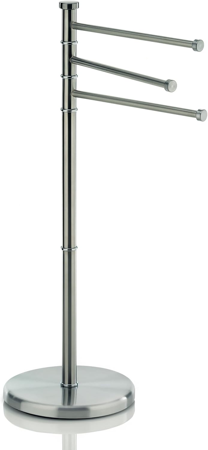 Kela 18958 Handtuchhalter, 3 Arme, Rostfrei, Edelstahl Matt, 85,5 cm Höhe, Swing, Swing