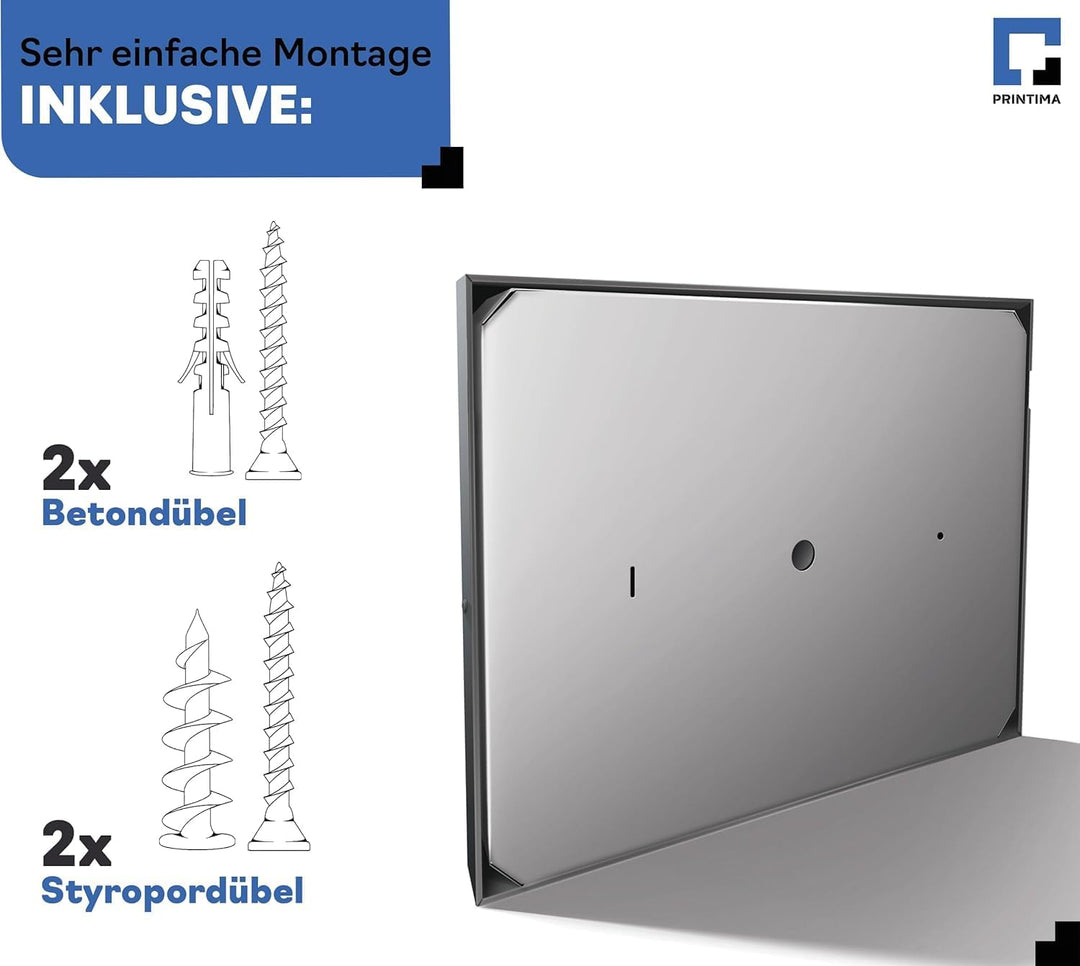 Hausnummer Beleuchtet LED mit Dämmerungssensor 40x30 cm Dunkle Walnuss mit Gravur, 6W A++, 230V, was