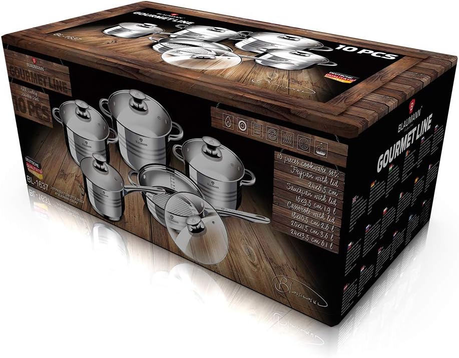 Blaumann Töpfe und Pfannen 10 tlg. Set Jumbo Gourmet Line