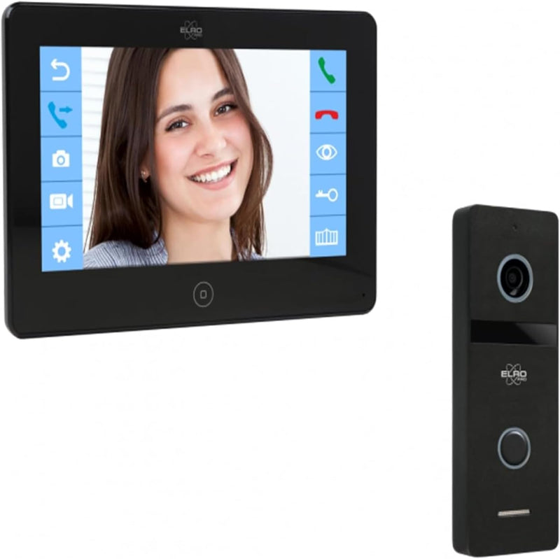 ELRO PRO PV40 Full HD Video-Türsprechanlage mit Farbbildschirm-Mit Voicemail-13 Klingeltöne-Modernes