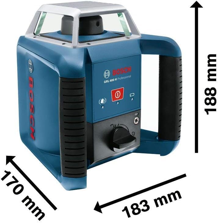Bosch Professional Rotationslaser GRL 400 H (Ein-Knopf-Bedienfeld, max. Arbeitsbereich: 400 m, in Ha