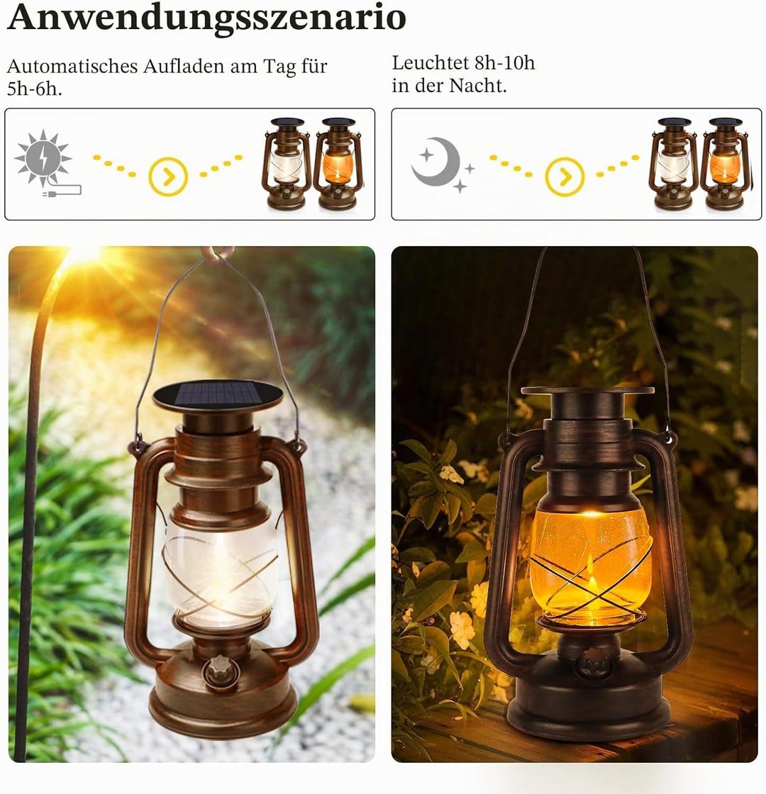 YINUO LIGHT Led Laterne,2 Stück Led Laterne Outdoor,Solar Laterne,Laterne Outdoor,Campinglampe,Garte