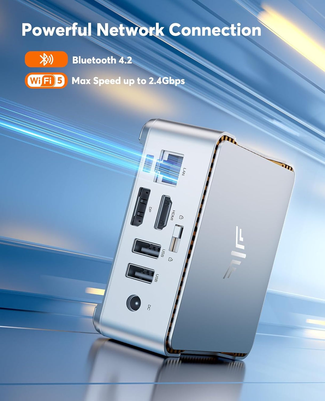 NiPoGi Essenx E2 Mini PC 16 GB DDR4 1024 GB M.2 SSD, Ιntel Alder Lake-N97(bis zu 3,60 GHz) Mini Desk