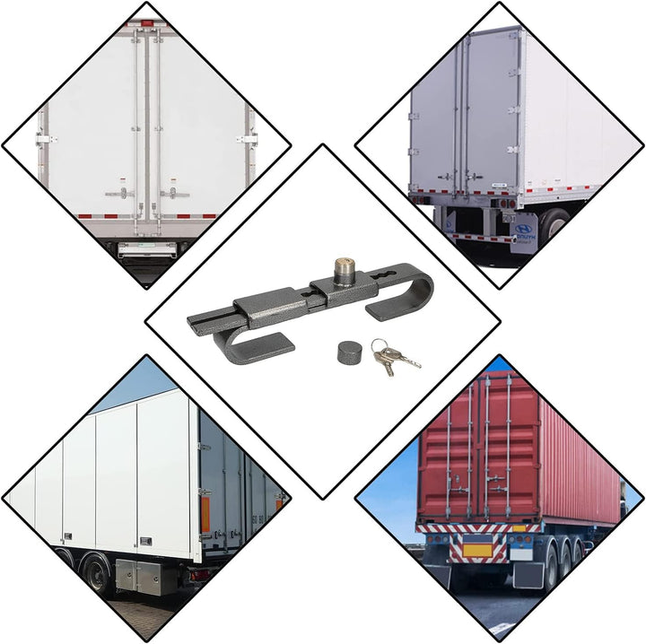 Falleba Diebstahlsicherung, verstellbar von 220 bis 430 mm (38 mm), Türschloss für Container, Sattel