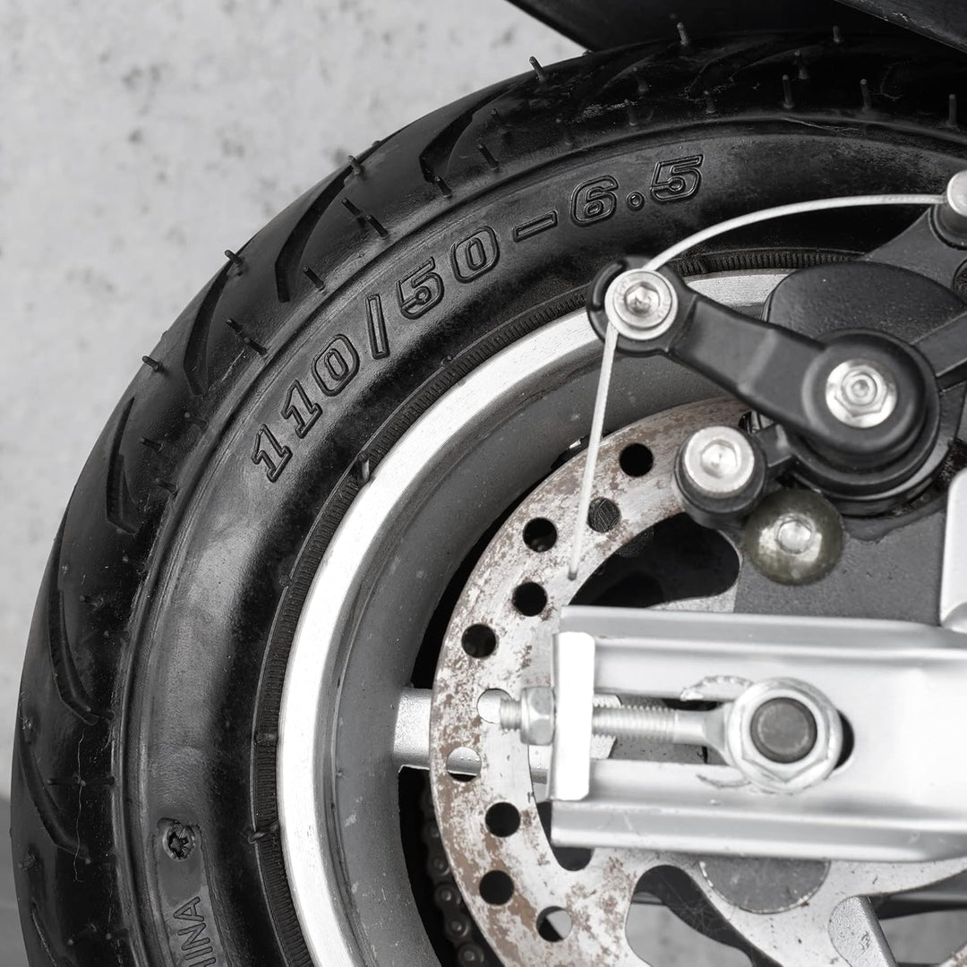 JIAYAN 110/50-6,5 Hinterreifen und Schlauch mit TR87 abgewinkeltem Ventilschaft für 47 cc 49 cc Kids