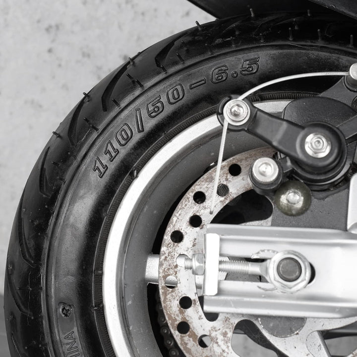 JIAYAN 110/50-6,5 Hinterreifen und Schlauch mit TR87 abgewinkeltem Ventilschaft für 47 cc 49 cc Kids
