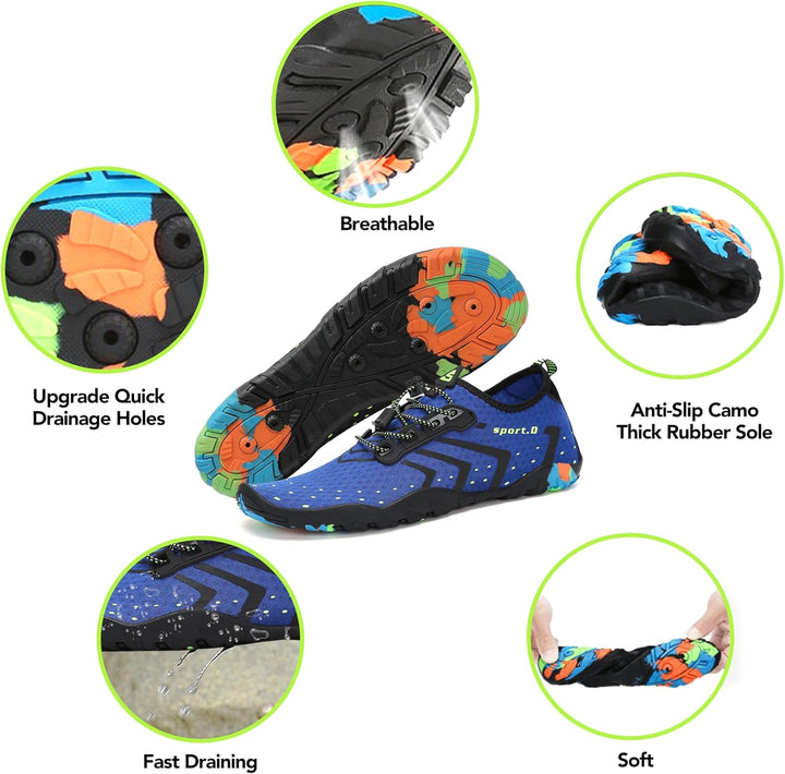 SAGUARO Badeschuhe Strandschuhe Aquaschuhe Wasserschuhe Surfschuhe Schwimmschuhe für Damen Herren Ki