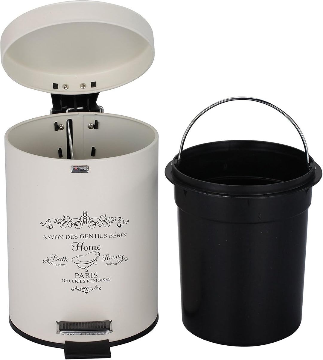 axentia Kosmetikeimer Paris aus Metall, in der Farbe Beige, Abmessungen: 17x17x24,50 cm, 126794 Druc