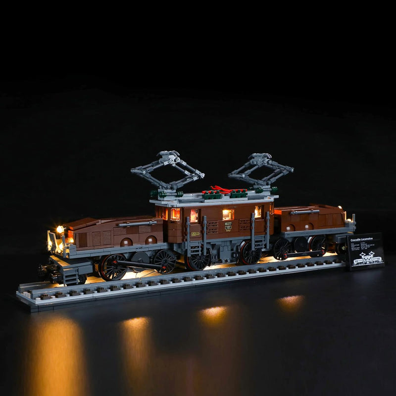 GEAMENT LED Licht-Set Kompatibel mit Lego Crocodile Locomotive - Beleuchtungsset für Creator 10277 B