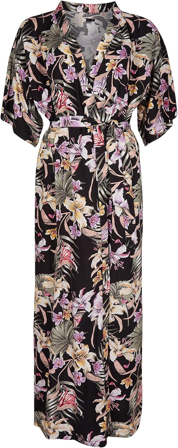 O'Neill Damen Kimono Mix Match Lssiges Kleid S/M 39010 Schwarz Ao, S/M 39010 Schwarz Ao