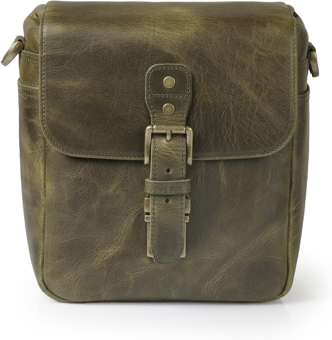 MegaGear MG1701 Torres Mini Kameratasche - Kuriertasche aus echtem Leder für Spiegellose, Sofortbild