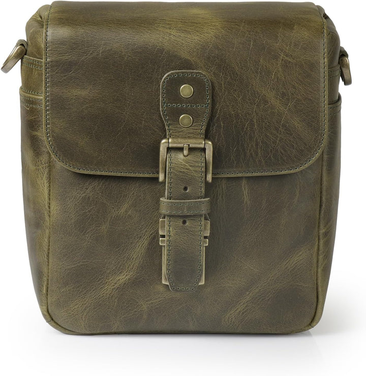 MegaGear MG1701 Torres Mini Kameratasche - Kuriertasche aus echtem Leder für Spiegellose, Sofortbild