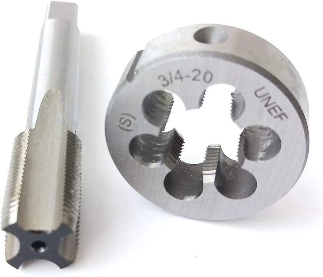 HUAZHICHUN 1 Stück 3/4-20 UNEF Gewindebohrer + 1 Stück 3/4-20 UNEF Schneideisen HSS Gewindebohrer un