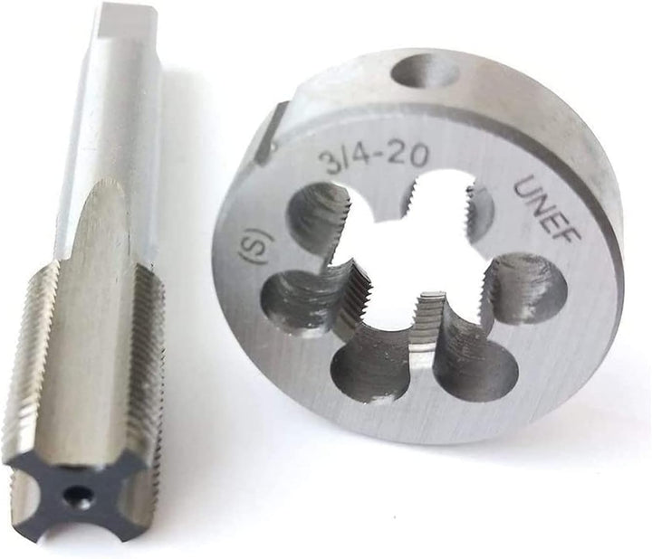 HUAZHICHUN 1 Stück 3/4-20 UNEF Gewindebohrer + 1 Stück 3/4-20 UNEF Schneideisen HSS Gewindebohrer un