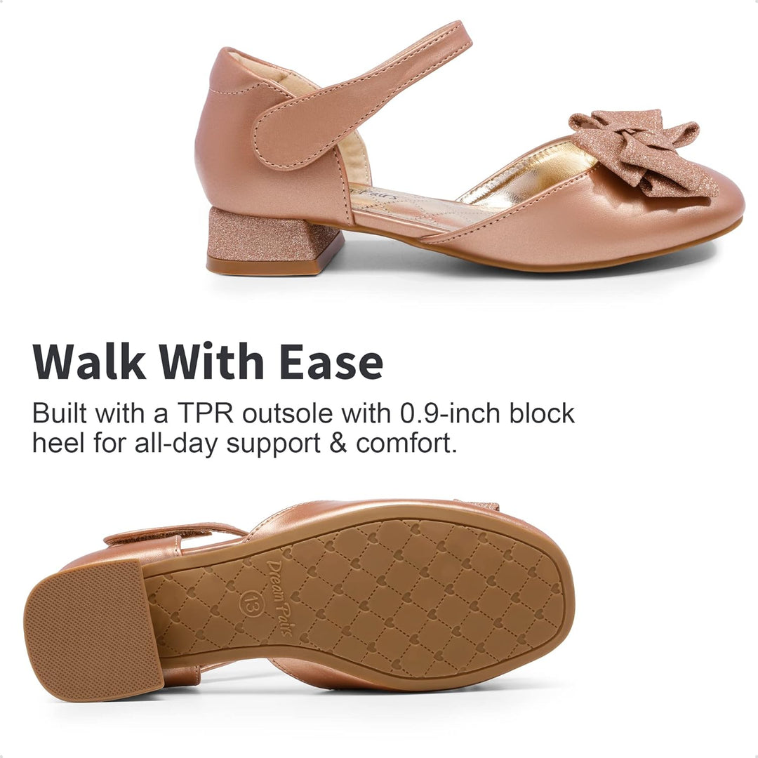 DREAM PAIRS Mädchen Ballerinas Prinzessin Schuhe Schulschuhe Party Hochzeitsschuhe Sommer mit Schlei