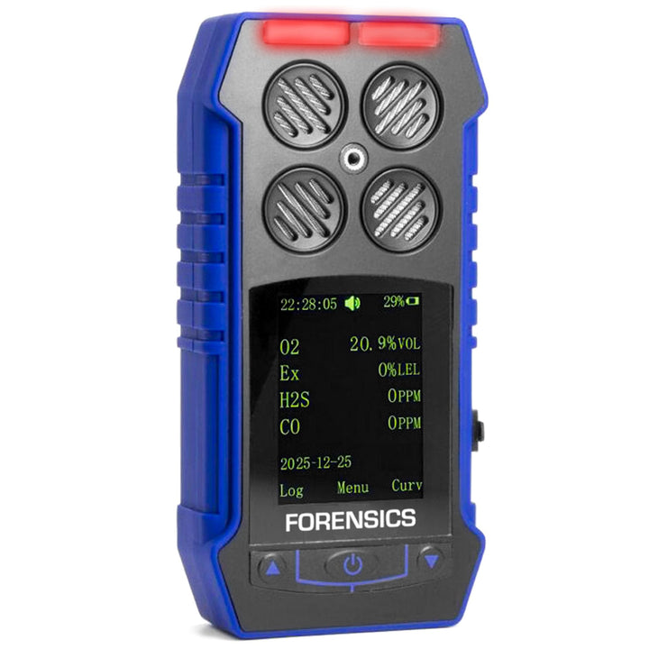Multigasdetektor O2-, CO-, H2S- und Brennwertdetektion durch FORENSIK, USB-Aufladung, Farbbildschirm