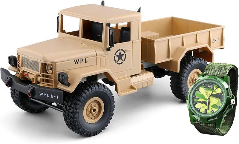 Amewi 22328 Sandfarben U.S. Militär Truck 4WD 1:16 RTR Uhr