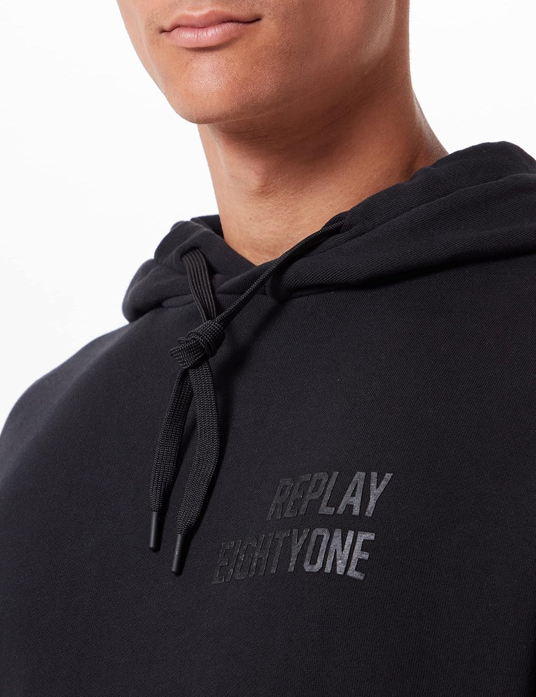 Replay Herren Hoodie mit Kapuze S 098 Black, S 098 Black