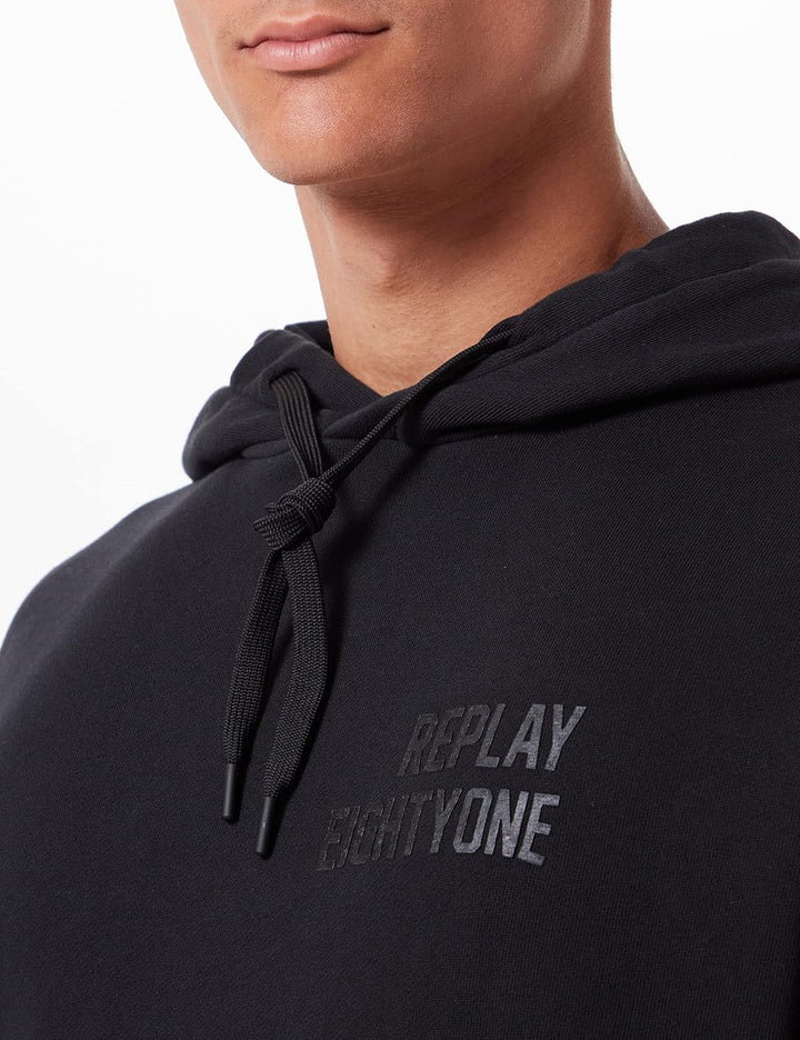 Replay Herren Hoodie mit Kapuze S 098 Black, S 098 Black