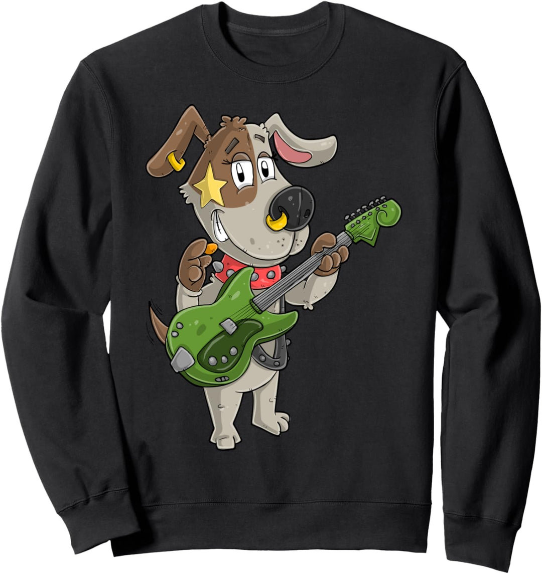 Gittarist / Hund mit Gitarre Sweatshirt