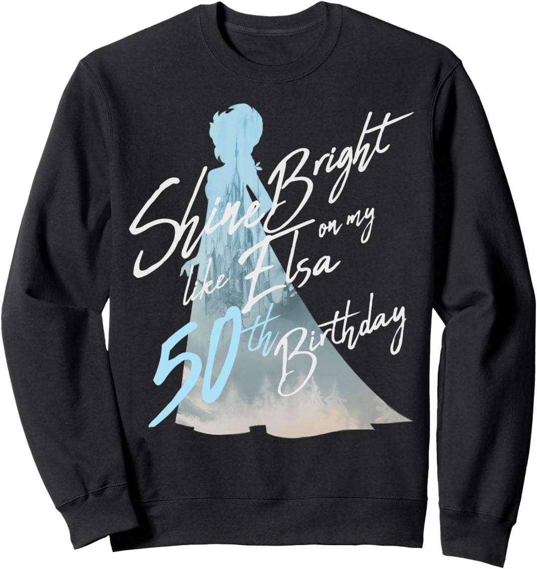 Disney Frozen Elsa Shine Bright On My 50th Birthday Sweatshirt