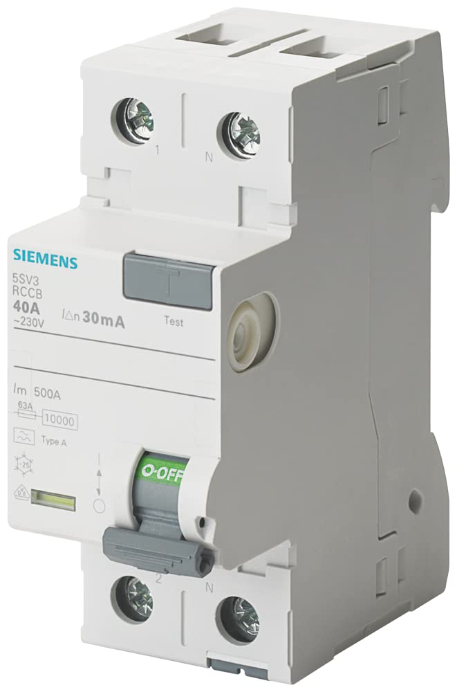 Siemens 5SV33126 FI-Schutzschalter 1P+N TypA 30mA 25A 230V Single, Single
