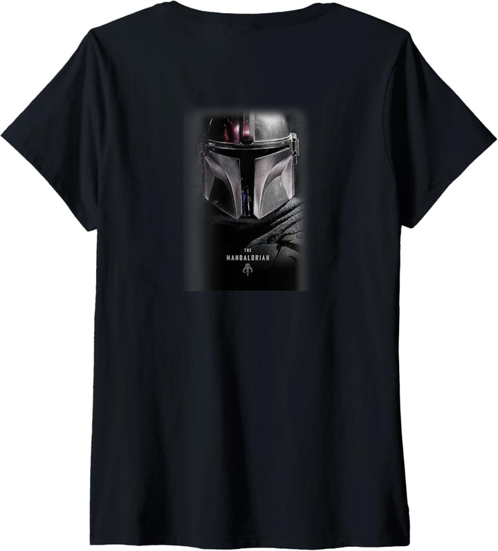 Star Wars: The Mandalorian Mando Big Face T-Shirt mit V-Ausschnitt